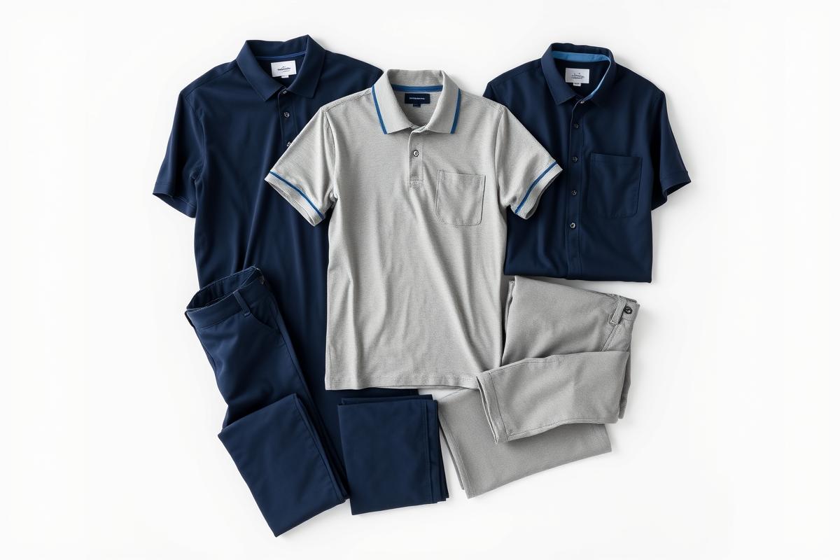 Casual workwear polo shirts and pants