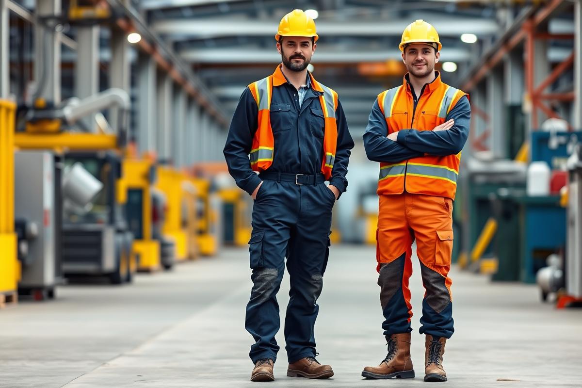 Industrial safety workwear coveralls and vests